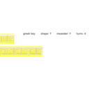 download Greek Key T Shape 4 Turns Meander Lines clipart image with 180 hue color