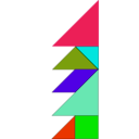 download Tangram clipart image with 315 hue color