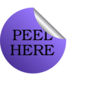 download Peel Sticker clipart image with 45 hue color