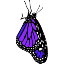 download Monarch clipart image with 225 hue color