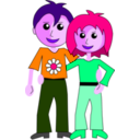 download Couple clipart image with 270 hue color