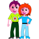 download Couple clipart image with 315 hue color