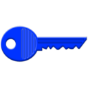 download Key clipart image with 180 hue color