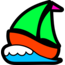 download Sailboat Icon clipart image with 315 hue color