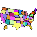 download U S Map Cartoony clipart image with 0 hue color