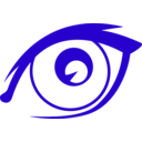download Simple Eye clipart image with 225 hue color