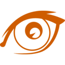 download Simple Eye clipart image with 0 hue color