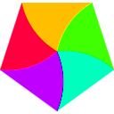 download Swirly Pentagon clipart image with 45 hue color