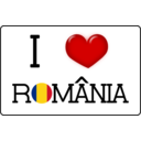 download I Love Romania clipart image with 0 hue color