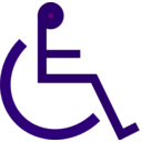 download Wheelchair Sign clipart image with 45 hue color