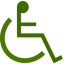 download Wheelchair Sign clipart image with 225 hue color