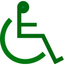 download Wheelchair Sign clipart image with 270 hue color