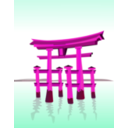 download Torii clipart image with 315 hue color