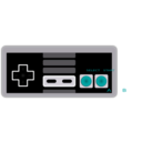 download Nintendo 8 Bit Controller clipart image with 180 hue color