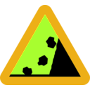 download Falling Rocks From Rhs Roadsign clipart image with 45 hue color