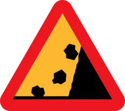 Falling Rocks From Rhs Roadsign