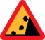 Falling Rocks From Rhs Roadsign
