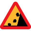 Falling Rocks From Rhs Roadsign