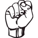download Sign Language S Fist clipart image with 315 hue color
