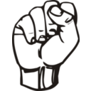 download Sign Language S Fist clipart image with 0 hue color