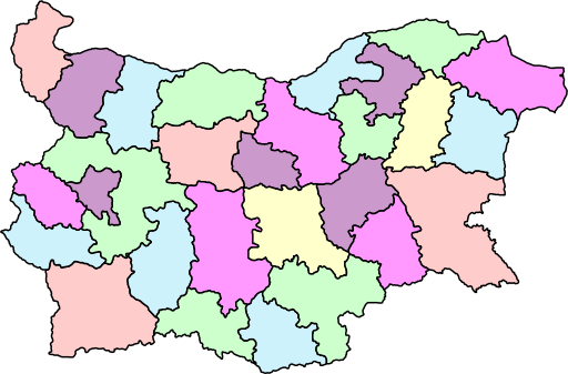 Administrative Map Of Bulgaria