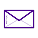 download Envelope With Some Alien Writing clipart image with 270 hue color