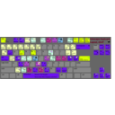 download Keyboard Layout V 047 Color Coded clipart image with 225 hue color