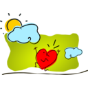 download Anxious Heart clipart image with 0 hue color