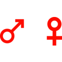 download International Symbol For Male Female clipart image with 315 hue color