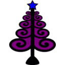 download Christmas Tree clipart image with 180 hue color