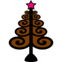 download Christmas Tree clipart image with 270 hue color