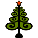 download Christmas Tree clipart image with 315 hue color