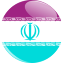 download Iran Flag Button clipart image with 180 hue color