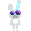 download Cartoon Rabbit clipart image with 180 hue color