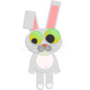 download Cartoon Rabbit clipart image with 0 hue color
