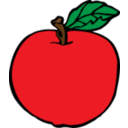 download Apple clipart image with 0 hue color