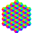 download Hexagonal Triangle Tessellation clipart image with 90 hue color