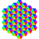 download Hexagonal Triangle Tessellation clipart image with 225 hue color