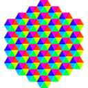 download Hexagonal Triangle Tessellation clipart image with 315 hue color