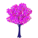 download Tree In Spring clipart image with 225 hue color