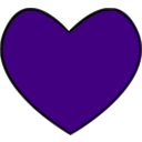 download Heart clipart image with 270 hue color