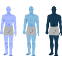 download Siluetas Personajes Masculinos clipart image with 180 hue color