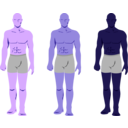 download Siluetas Personajes Masculinos clipart image with 225 hue color