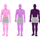 download Siluetas Personajes Masculinos clipart image with 270 hue color