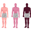 download Siluetas Personajes Masculinos clipart image with 315 hue color