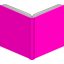 download Open Book clipart image with 315 hue color