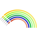 download Light Emiting Diodes Rainbow clipart image with 45 hue color