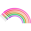 download Light Emiting Diodes Rainbow clipart image with 315 hue color