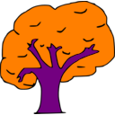 download Arbol clipart image with 270 hue color