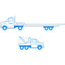 download Tow Trucks clipart image with 180 hue color